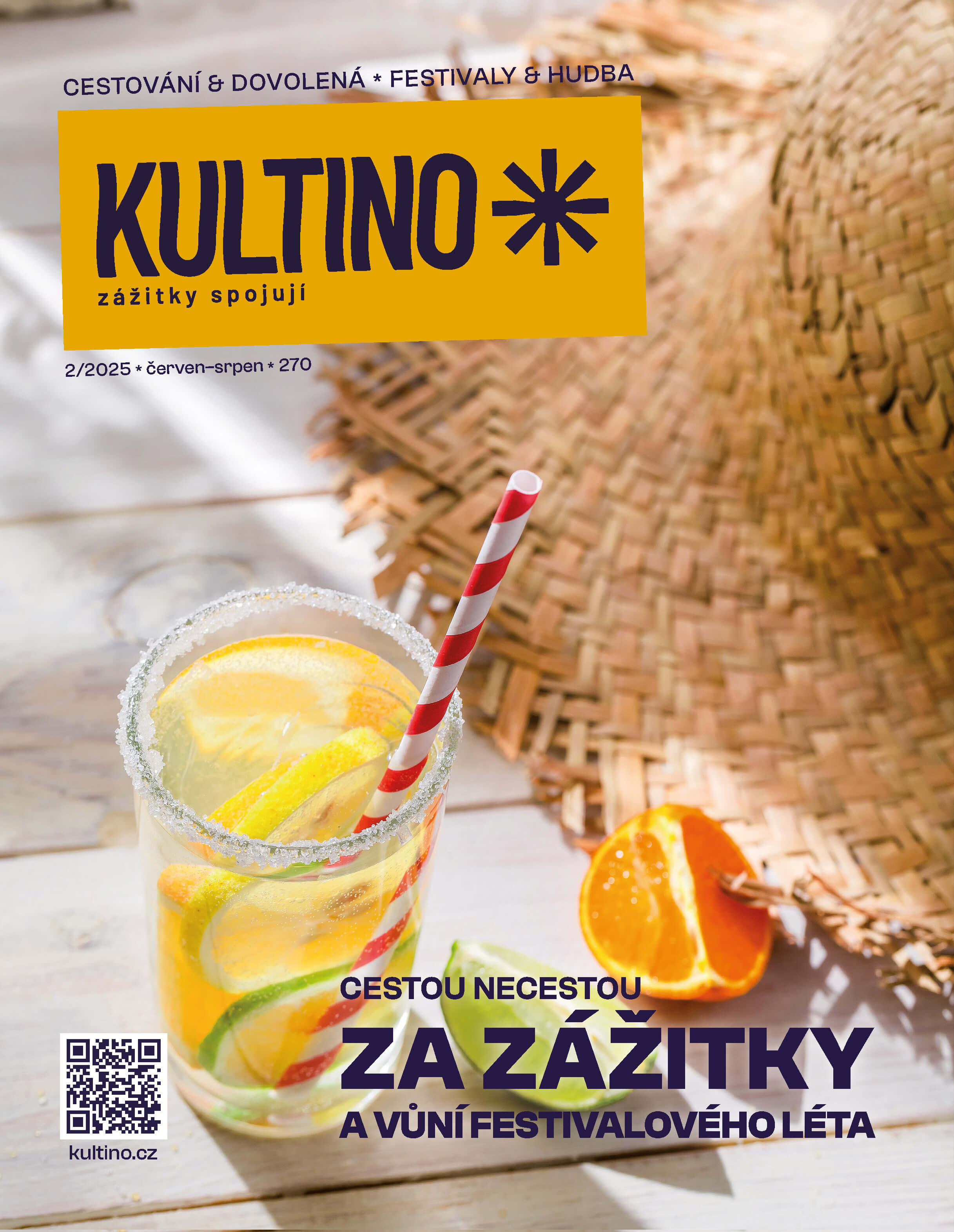 Letní číslo magazínu KULTINO* Brno, titulka, časopis, magazín