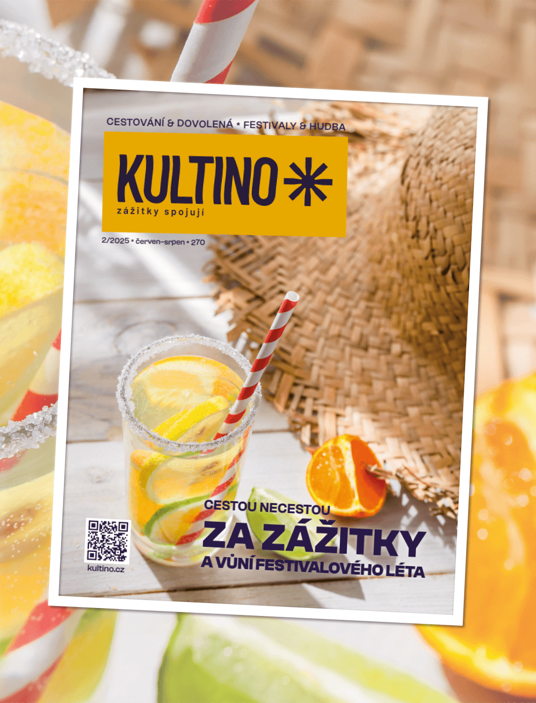 Letní číslo magazínu KULTINO* Brno, titulka, časopis, magazín
