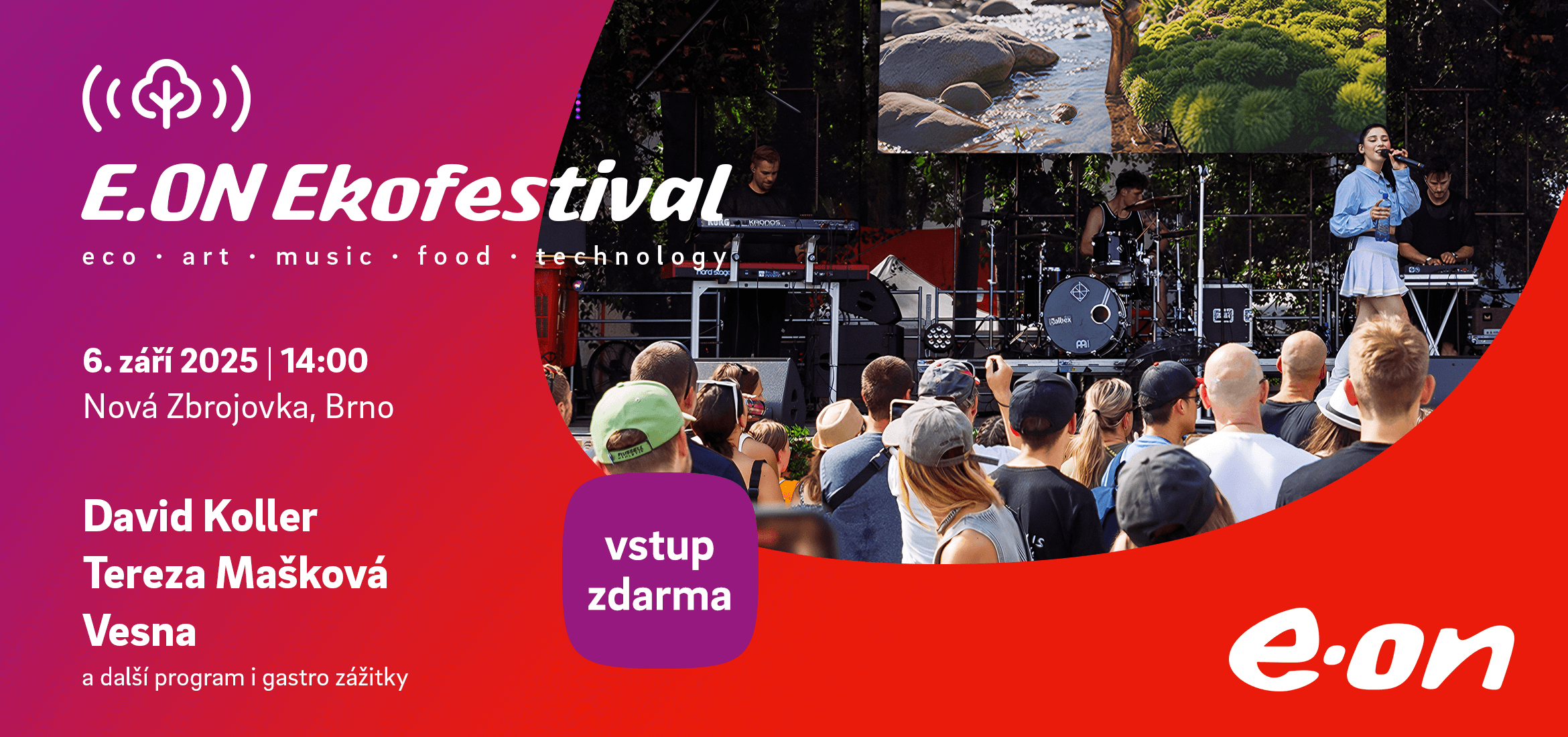 Třetí ročník E.ON Ekofestivalu, banner, magazín KULTINO*Brno