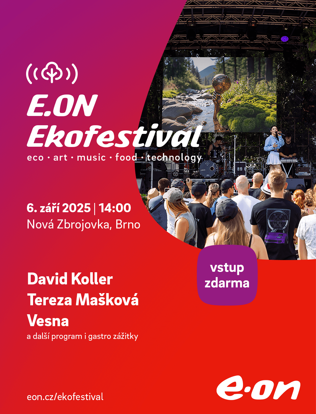 Třetí ročník E.ON Ekofestivalu, banner, magazín KULTINO*Brno