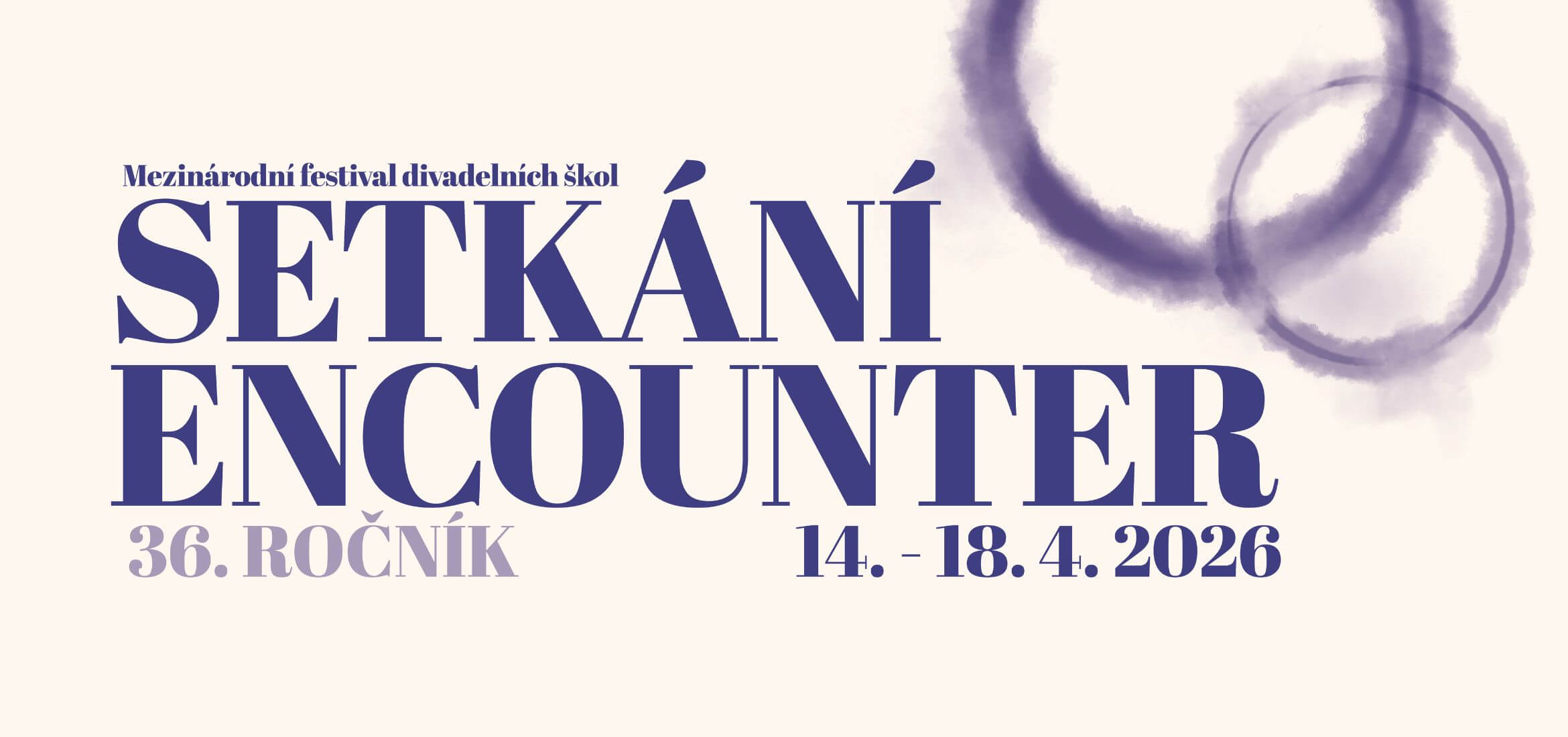 Banner na Mezinárodní festival SETKÁNÍ/ENCOUNTER 2026. KULTINO*