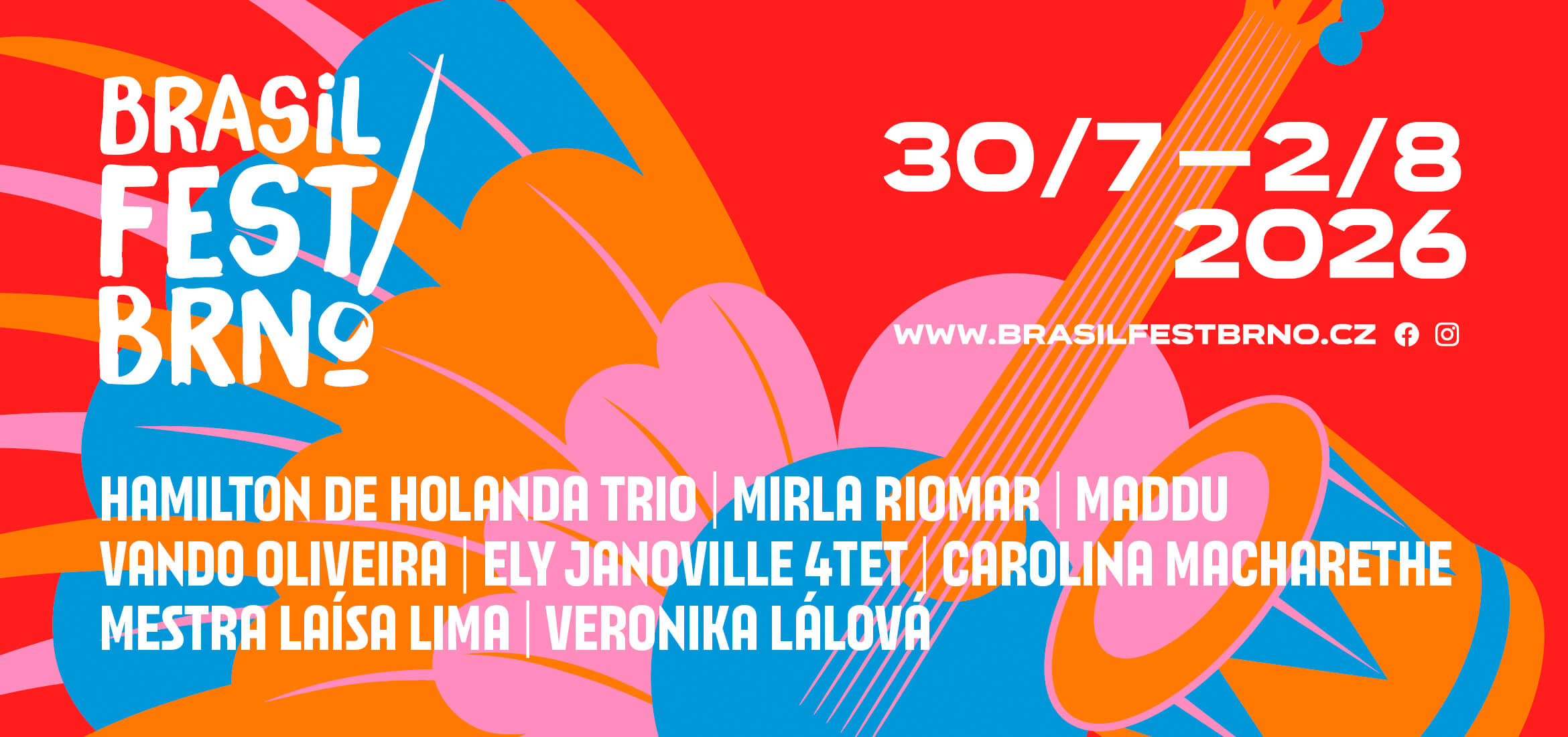 Informační banner k festivalu Brasil Fest Brno v centru Brna. KULTINO*