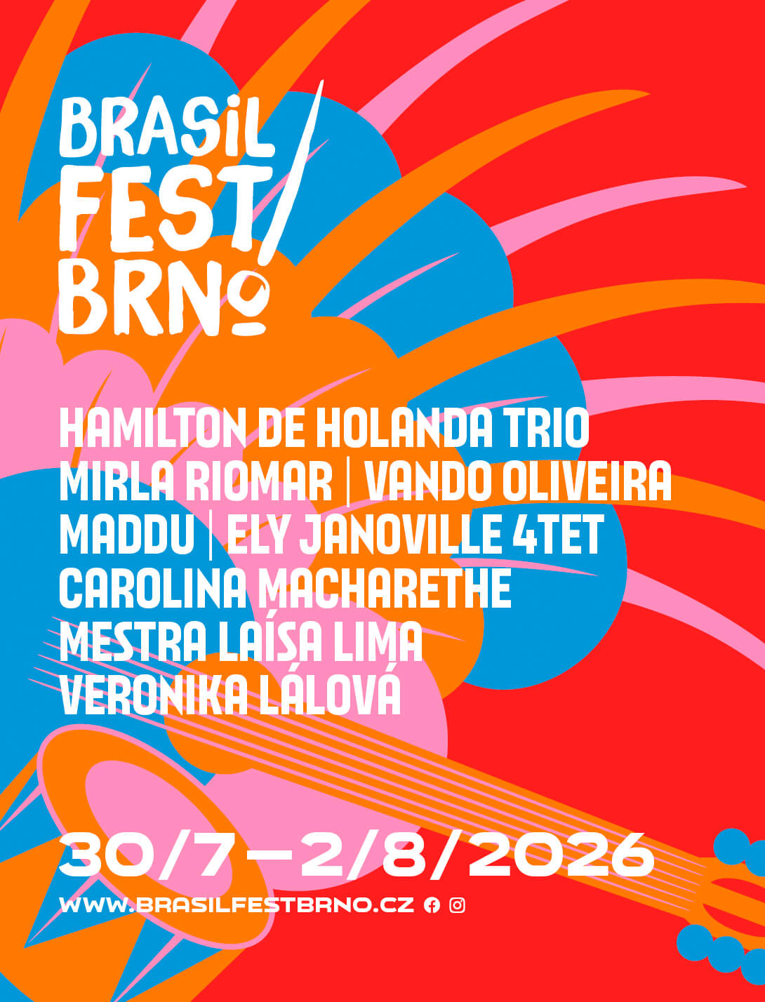 Informační banner k festivalu Brasil Fest Brno v centru Brna. KULTINO*