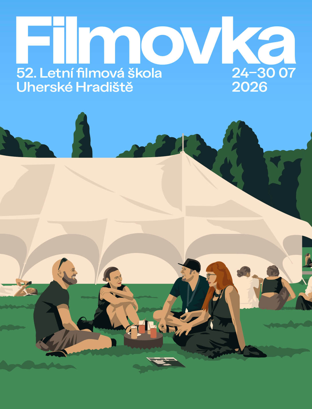 Informační banner k filmovému festivalu LFŠ 2026, Filmovka, Uherské Hradiště. KULTINO*