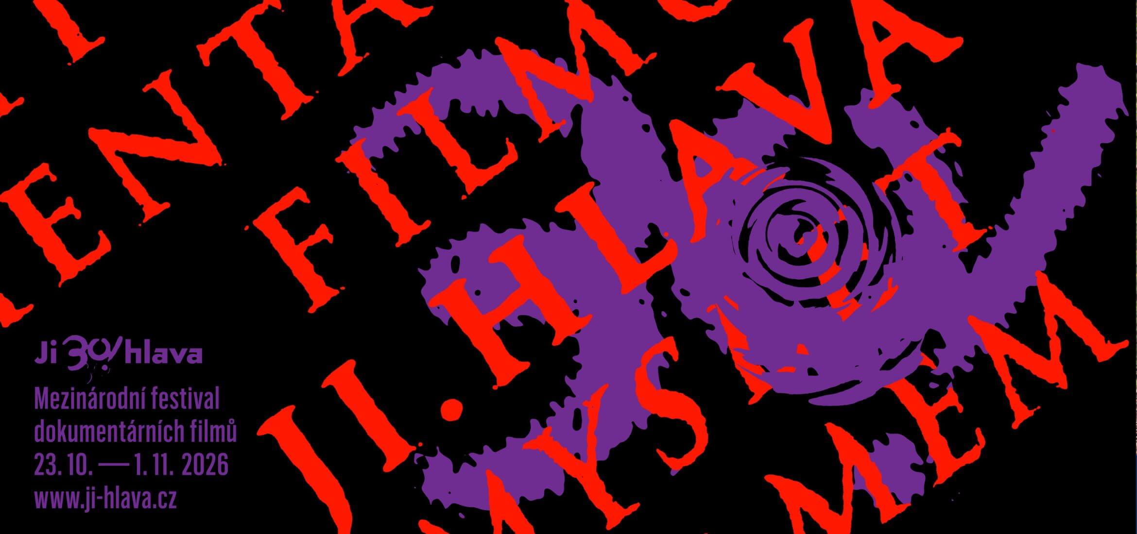 Banner k 30. Mezinárodní festival dokumentárních filmů Ji.hlava. KULTINO*