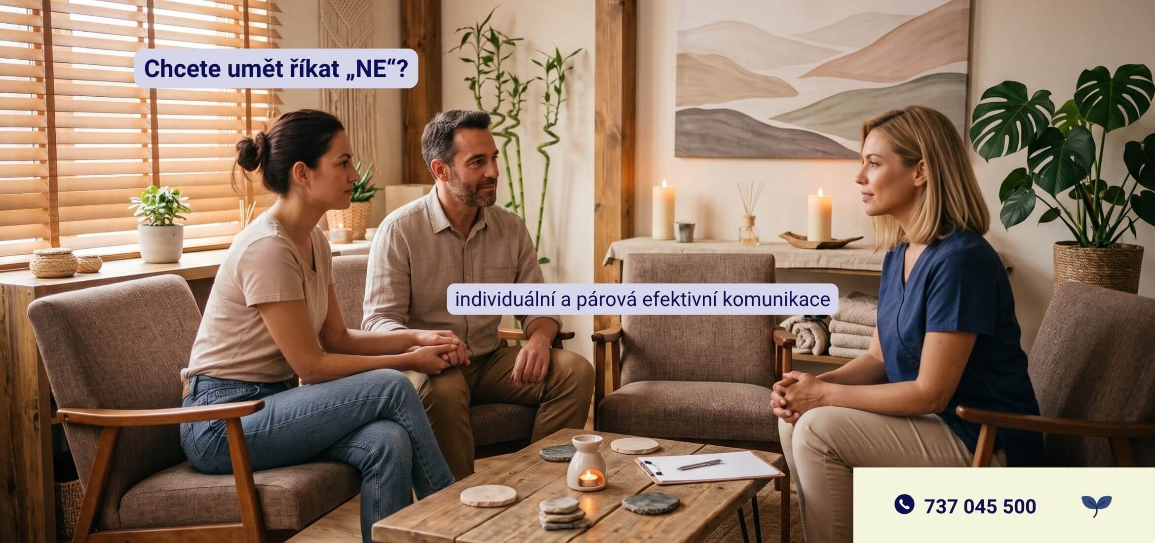 Reklamní banner na individuální a párovou efektivní komunikaci. KULTINO*