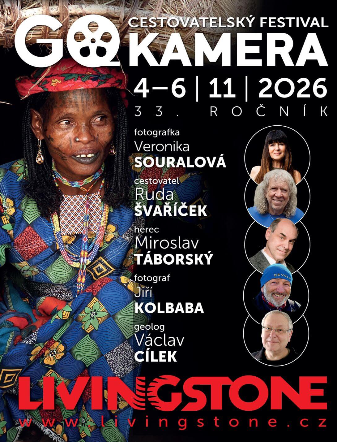 Banner k 33. ročníku cestovatelskému festivalu Go Kamera. KULTINO*