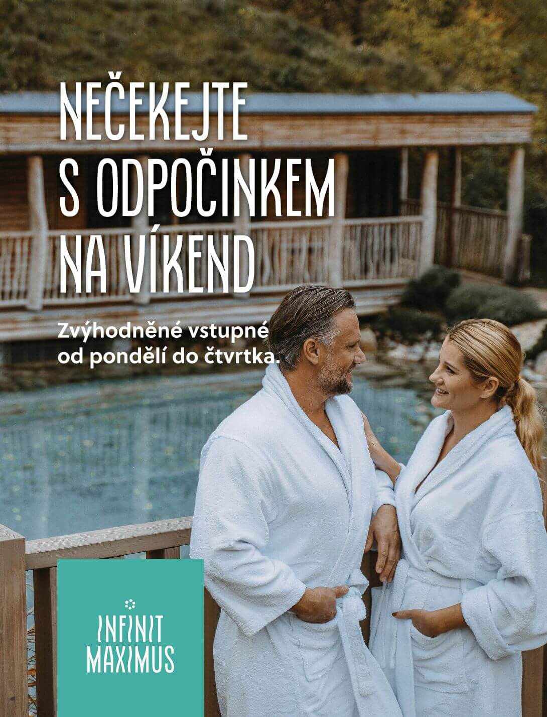 Banner saunovacího a wellness světa Infinit Maximus v Brně. KULTINO*
