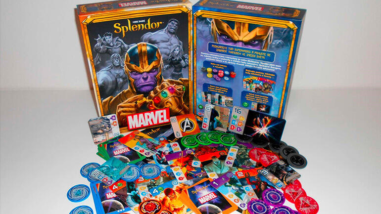 Splendor Marvel, desková hra, hrdinové z komiksů, her a filmů, magazín Kult* Brno
