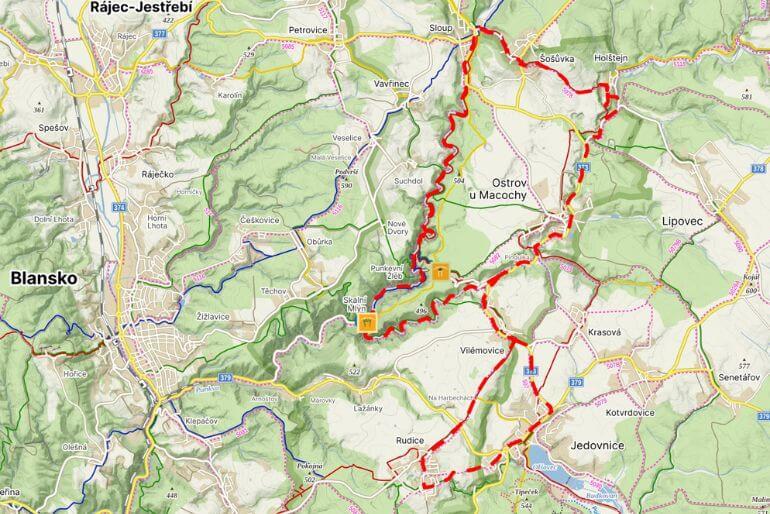 Na kole divokými soutěskami Moravského krasu, Suchý žleb, Holštejn, Skalní mlýn, Punkva. KULTINO*