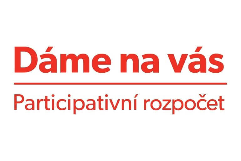 Oficiální červenobílé logo Dáme na vás – Participativní rozpočet statutárního města Brna. KULTINO*