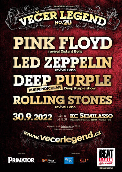 Koncert Večer legend 20, KC Semilasso. Magazín KULT* Brno