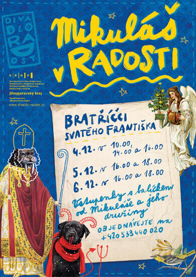 Představení Mikuláš v Radosti - Bratříčci sv. Františka, divadlo Radost. Magazín KULT* Brno