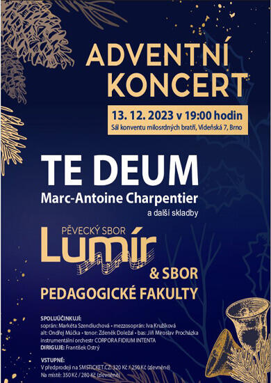 Koncert Adventní koncert sboru Lumír 2023, Konvent Milosrdných bratří Brno. Magazín KULT*  Brno
