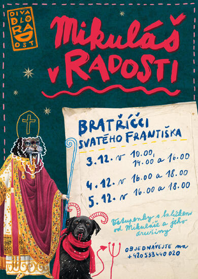 Představení Mikuláš v Radosti, divadlo Radost. Magazín KULT* Brno