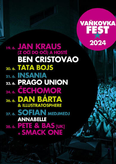 Festival Vaňkovka FEST 2024, Galerie Vaňkovka. Magazín KULTINO* Brno