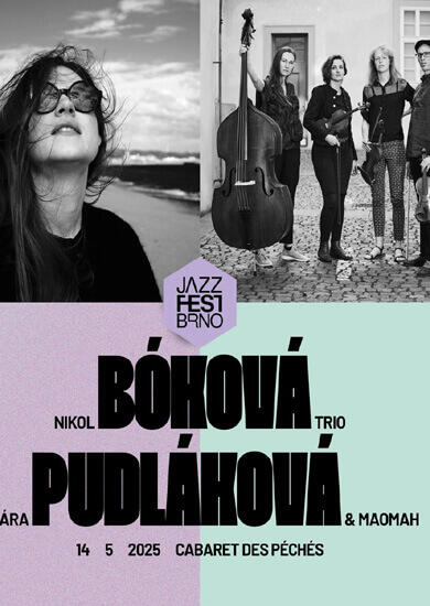 Hudba Nikol Bóková Trio + Klára Pudláková & MAOMAH, JazzFest Brno. Magazín KULTINO* Brno