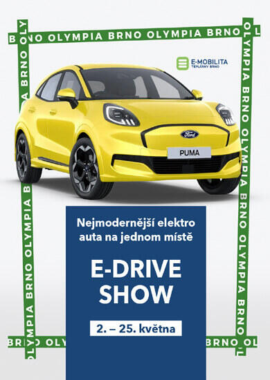Akce E-Drive show, Olympia Brno. Magazín KULTINO* Brno