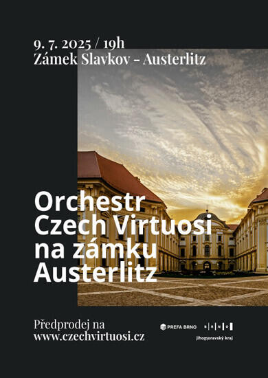 Hudba Orchestr Czech Virtuosi na zámku Slavkov, zámek Slavkov. Magazín KULTINO* Brno