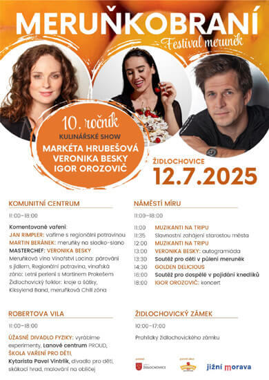 Festival Meruňkobraní 2025, Židlochovice. Magazín KULTINO* Brno