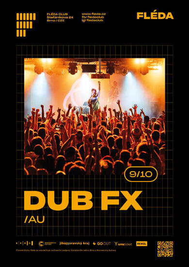 Hudba Dub FX (AU) & Woodnote (UK), Klub Fléda. Magazín KULTINO* Brno