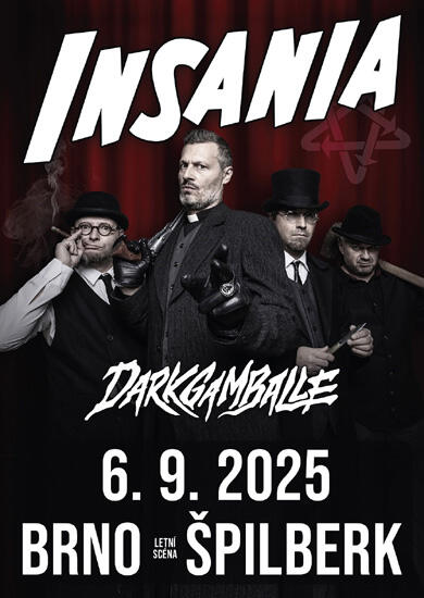 Hudba Insania + Dark Gamballe na Špilberku!, Letní kino Špilberk. Magazín KULTINO* Brno