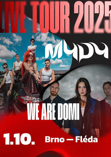 Hudba Mydy + We Are Domi, Klub Fléda. Magazín KULTINO* Brno