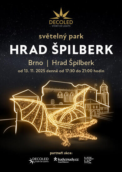Akce Světelný park na Špilberku, hrad Špilberk. Magazín KULTINO* Brno
