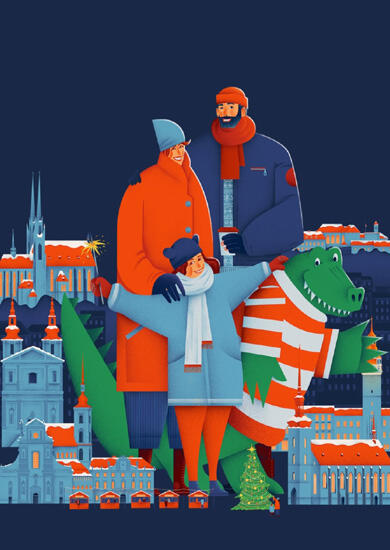 Akce Rozsvícení vánočního stromu 2025, náměstí Svobody. Magazín KULTINO* Brno