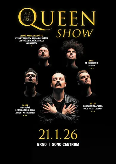Hudba QUEENSHOW, SONO Centrum. Magazín KULTINO* Brno