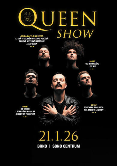 Hudba QUEENSHOW, SONO Centrum. Magazín KULTINO* Brno