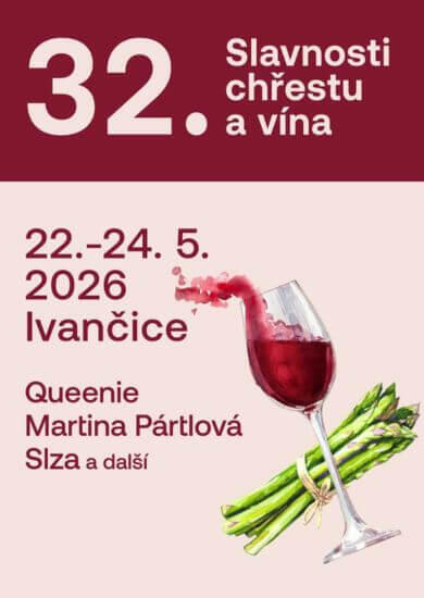 Gastrofestival Slavnosti chřestu a vína v Ivančicích, vystoupí kapela Slza, Martina Pártlová, Queenie, Moravians, Vlčnovjanka a FÍHA Tralala. KULTINO*
