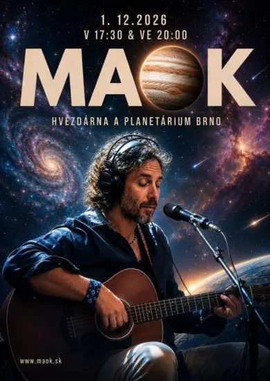 Adventní koncert slovenského ambientního hudebníka Maoka pod hvězdnou kopulí digitálního planetária na Kraví hoře v Brně. KULTINO*