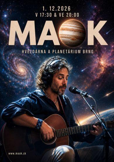 Adventní koncert slovenského ambientního hudebníka Maoka pod hvězdnou kopulí digitálního planetária na Kraví hoře v Brně. KULTINO*