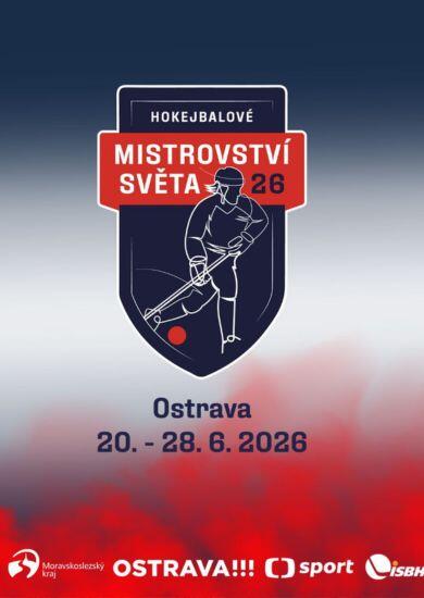 Český národní hokejbalový tým bojuje na domácím Mistrovství světa 2026 v Ostravar Aréně před zaplněnými tribunami. KULTINO*