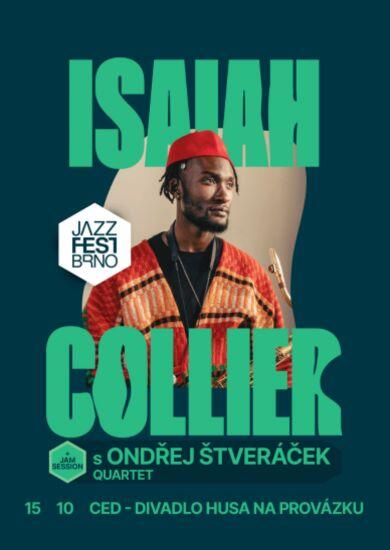 Americký saxofonista Isaiah Collier během energického jazzového koncertu a následná otevřená jam session s Ondřejem Štveráčkem v brněnském Divadle Husa na Provázku. KULTINO*