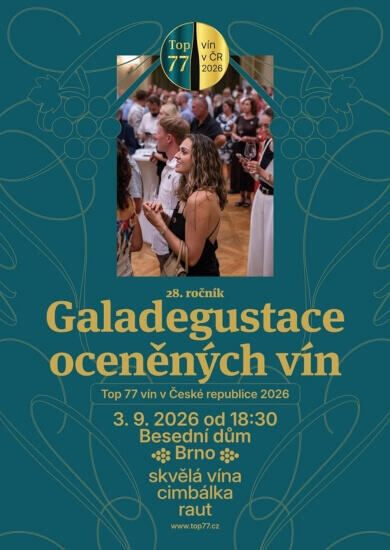 Degustace oceňovaných moravských a českých vín během slavnostní galadegustace Top 77 vín v Besedním domě v Brně. KULTINO*