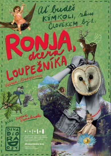 Ronja, dcera loupežníka, Astrid Lindgrenová, Piotr Klimek, představení v Divadle Radost Brno. KULTINO*