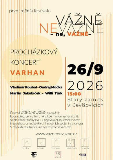 Procházkový varhanní festival VÁŽNĚ NEVÁŽNĚ ne, VÁŽNĚ na Starém zámku v Jevišovicích. KULTINO*