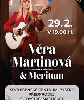 Koncert Věra Martinová a Meritum, Společenské centrum Bystrc. Magazín KULT* Brno
