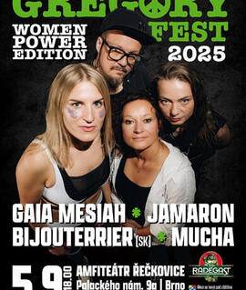 Festival GREGORYFEST 2025 - Women Power Edition, Amfiteátr "Bývalý pivovar" Řečkovice. Magazín KULTINO* Brno