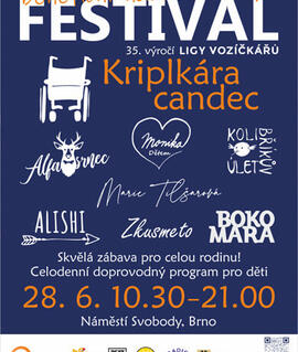 Festival Kriplkára candec Benefiční festival, Náměstí Svobody. Magazín KULTINO* Brno