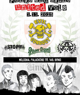 Hudba PUNKS and SKINS UNITED vol. 8, klub Melodka. Magazín KULTINO* Brno