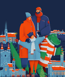 Akce Rozsvícení vánočního stromu 2025, náměstí Svobody. Magazín KULTINO* Brno