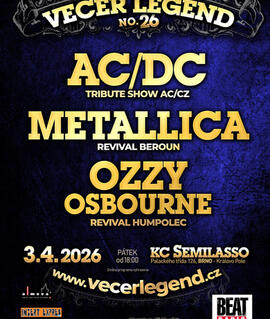 Hudba Večer legend No. 26, KC Semilasso. Magazín KULTINO* Brno