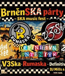BrněnSKA párty, koncert skupin Rumaska, V3Ska a Definitivní Ententýk v klub Unleaded Coffee Brno. KULTINO*