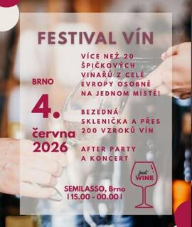 Festival vín by justWINE 2026, KC Semilasso Brno. KULTINO*