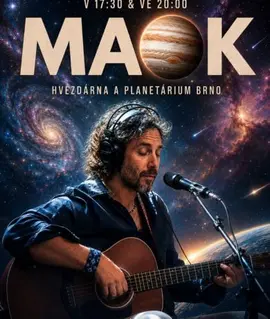Adventní koncert slovenského ambientního hudebníka Maoka pod hvězdnou kopulí digitálního planetária na Kraví hoře v Brně. KULTINO*