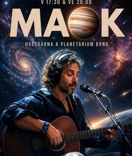 Adventní koncert slovenského ambientního hudebníka Maoka pod hvězdnou kopulí digitálního planetária na Kraví hoře v Brně. KULTINO*