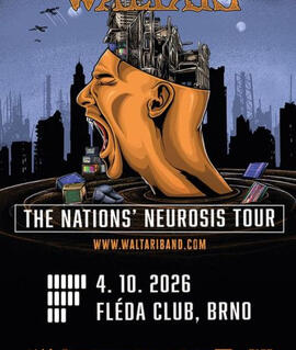 Finská rock-metalová kapela WALTARI s frontmanem Kärtsym Hatakkou na koncertě v brněnském klubu Fléda v rámci turné k albu Nations' Neurosis. KULTINO*